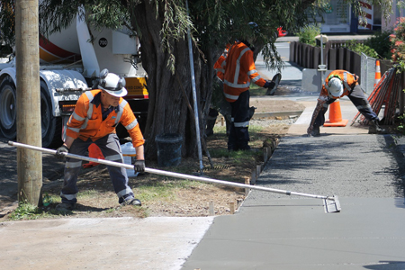 concrete sidewalks